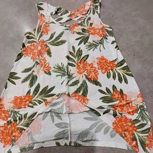 LILY MORGAN Women's Floral Sleeveless Top w/Criss-Cross Straps Multi-Colors S/P